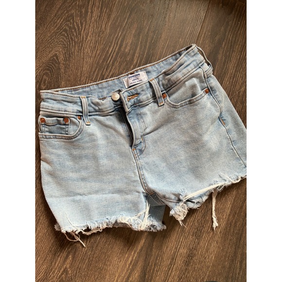 Denizen from Levi's Pants - Denizen from Levis Womens Mid Rise Cut Off Denim Shorts Light Wash Blue Sz 4 27